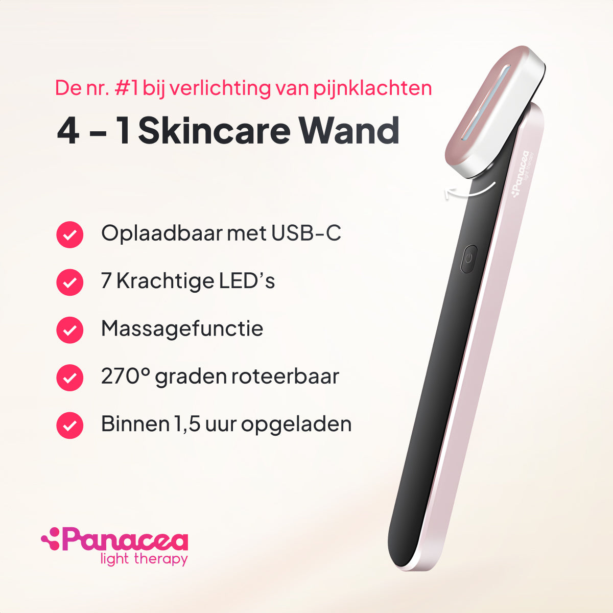4-in-1-Hautpflege-Rotlicht-Therapiestab